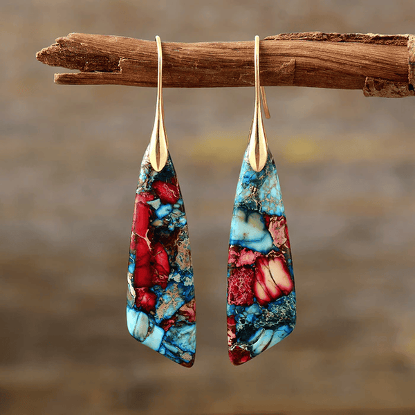 Vintage-geïnspireerde Zilveren en Gouden Oorbellen met Kleurstenen – oorbellen van Alma Sieraden